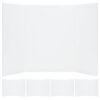 WHAMVOX 5pcs White Corrugated Paper Trifold Poster Boards 24x16 Inches with Foldable Construction and Smooth Surface for School Projects and Arts Crafts