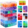 Whimsibelle 20000 Pcs Pony Beads Bulk 70 Colors 6x9mm Kandi Beads Rainbow Plastic DIY Gifts for Friendship Bracelets Jewelry Making Hair Braiding Necklace Key Chain Crafts