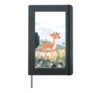 Whimsical Deer with Floral Crown in Spring Wildflower Field Hardcover Journal, Black