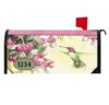 Whispers of a Hummingbird Fully Magnetic Mailbox Cover, Marjolein Bastin Spring Floral Garden Mailbox Wrap with Address Numbers, UV-Protected, Fits Standard Mailboxes
