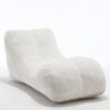 White Bean Bag Chair 59 Inch Foam Filled Adult Sofafa