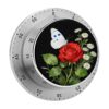 White Butterfly Red Rose Digital Kitchen Timer Countdown Timer