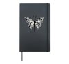 White Butterfly with Black Spots | Nature Lover Hardcover Journal, Black