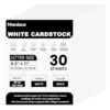 White Cardstock 8.5 x 11"Inch, 80lb Cardstock Paper, 30 Sheets Card Stock Paper 8.5 x 11 White, Heavy Thick Cardstocks Printer Papers for Invitations, Menus, Weddings, DIY Cards, Scrapbooking.