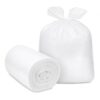 White Drawstring Trash Bags, Heavy Duty Disposable Garbage Bags Roll, Leak Resistant Plastic Waste Bin Liners for Home Kitchen Office Bathroom