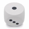 White Giant Foam Dice 6 Inch Large Giant Foam Dice Toy Jumbo 6 Sided Stress Cube Big Square Building Blocks for Board Game Learning Session (White)