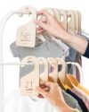 White Loft Closet Upgrade Set — Newborn Closet Dividers (7-Piece, NB–24 Mo) + Toddler Closet Dividers (4-Piece, 2T–5T) | Birch Wood Baby Clothes Organizer | Full Size Range