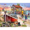 White Mountain 1000 Piece Jigsaw Puzzle Coastal Fishing Beach Puzzles with Large Pieces, Gifts for Adults and Family 24"x30" - Bait Shack Seek & Find