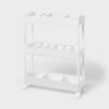 White Narrow Slim Rolling Utility Cart with Accessories, Mobile Storage Organizer Cart, Multipurpose Shelving Unit for Kitchen, Bathroom, Laundry Room and Small Space Organization