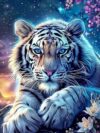 White Tiger Diamond Art Kits for Adults,Diamond Painting Kits,Gem Art Kit for Gifts and Home Interior Decor 12x8 Inch