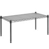 Whitmor 1 Tier Shelving Units, Wire Rack Storage Organizer, 30" L x 14" W x 15" H, Black w/Liner