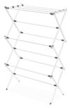Whitmor Expandable Clothes Drying Rack: 3 Tier Laundry Drying Rack, Collapsible Drying Rack Clothing, Portable Space Saving Clothing Rack for Indoor Outdoor, 35.5" L x 14.50" W x 45.2" H, White