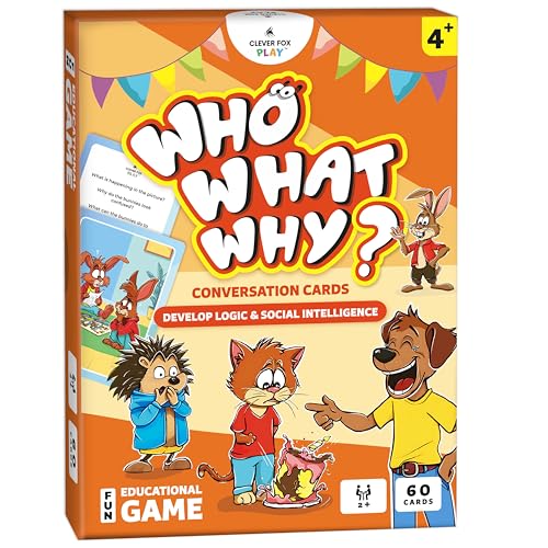 Who What Why Conversation Cards for Kids – Learning Game for Social Skills, Emotional Intelligence & Critical Thinking – Speech Therapy Resources, Sequencing Game & Articulation Materials, Ages 4+
