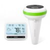 WiFi Solar Pool Thermometer, Smart Wireless Digital Pool Thermometer Easy Read, Notification Alert IPX7 Waterproof Water Temperature Monitor for Hot Tub, Bath, Swimming, Pond