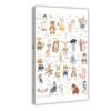 Wigonda Animals Alphabet Chart Canvas Poster Wall Art Prints Room Aesthetic Murals Bedroom And Living Decorations Frame 24x36inch