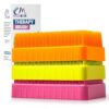 Wilbarger Method Therapy Sensory Brush - Therapressure Brush for Occupational Therapy for Sensory Brushing – Use as Part of The Wilbarger Brushing Protocol – 3 Pack - Yellow/Orange/Pink