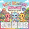 Wild Dragons Kawaii Coloring Book for Kids Ages 4-10: 50 Adorable Fantasy Dragon Illustrations for Boys and Girls — Magical Creatures, Fire-Breathing Adventures and Mythical Worlds to Color