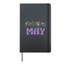 Wildflower Floral MAY First Name Mother's Day Women Hardcover Journal, Black