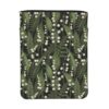 Wildflower Spring Plant Square Book Sleeve with Zipper Front Pocket for Hardcover
