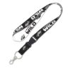 WinCraft Minnesota Wild 1" Lanyard Black/White with Detachable Buckle