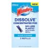 Windex Dissolve Concentrated Pods, Glass Cleaner, 3 Count Concentrated Dissolvable Refill Pods (Pack of 1)