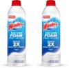 Windex Fast Shine Foam Glass Cleaner, No-Drip Windows, Doors, Mirrors & Countertops Aerosol Cleaning Spray, Streak-Free Shine, Removes Fingerprints, Dust, Dirt, Grime & More 19 oz (Pack of 2)