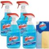 Windex Original Glass Cleaner, 4 36oz Spray Bottles with Microfiber Cloth - 144oz Total