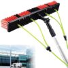 Window Cleaning Telescopic Cleaner Wash Brush Kit Adjustable Pole Length，Telescopic Water Cleaning Pole for Windows, Roofs, Solar Panels, and Conservatories - Available in 7M & 4M, Ideal for