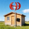 Wind Turbine Generator, 20000W Low Vibration 5 Blades Vertical Axis Wind Turbine Kit, AC 12V 24V with MPPT Controller, for Home Hybrid Streetlight Lantern