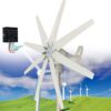 Wind Turbine Generator Kit Portable 10000W 8-Blade Vertical Helix 3 Phase AC 12V/24V/48V for Home Street Lighting