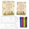 Winnie Baby's First ABC & 123 Book Baby Shower Activity, Pooh Baby Shower Keepsake Game, Bear Alphabet Coloring Guest Book Alternative, Baby’s First Alphabet Coloring Book A-Z 1-10 with 12 Pen