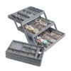 Wintem - 3 Tier Expandable Drawer Organizer with Modular Compartments, Perfect as a Jewellery Stand, Makeup and Accessories Organiser, Foldable Design, Space Saving