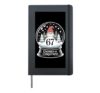 Winter Gnome 67 Snow Globe Festive Design Hardcover Journal, Black