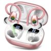Wireless Earbuds Bluetooth 5.3 Headphones, 50H Sport Ear Buds HiFi Stereo Noise Cancelling Headphones with LED Digital Display, IP7 Waterproof Earphones for Running Workout Gym, USB-C, Rose Gold