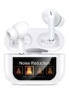 Wireless Earbuds with Smart Touchscreen Case, Bluetooth 6.0 Ear Buds with AI Noise Cancelling Calls, 40H Playtime Stereo Headphones, IPX7 Waterproof Earbuds for Workout, Travel, iPhone,Android-White