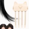Wireless Heated Volumizing Root Lift Clip Volume Clips, Heated Root Volumizer Clip, Electric Volumizing Hair Clips for Bangs Styling for Flat Fine Hair, with 2 Temperature Settings，Beige