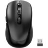 Wireless Mouse With Side Buttons Suitable for Laptops PC Chromebook Mac MacBook Silent Mouse with USB Nano Receiver 2400 DPI Anti Slip Scroll Wheel 6-Button Ergonomic Wireless Computer Mice - Black