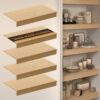 Wire Shelf Covers, Shelf Covers for Wire Shelving, 0.39 Inch Thick (Not Wood), Wire Rack Covers with Moisture Resistant and No Installation for Pantry, Closet, Kitchen (5Pcs, 40" x12")