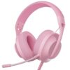 WIRWTRU S30 Gaming Headset with Microphone,198g Lightweight Design, Wired Gaming Headphones for Xbox, Xbox Series X|S, PS5, PS4, Switch, PC, Noise Cancelling Mic, Soft Earmuffs (Pink)