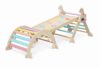 WishJade Pikler-Triangle-Set,-7-in-1-Foldable-Toddler-Climbing-Toys,-Wooden-Montessori-Climbing-Set-for-Kids,-Indoor-Playground-Jungle-Gym-for-Toddlers-18-Months-and-Up (Unicorn Pink)