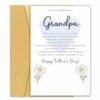 Wislet Atelier Grandpa Greeting Card, Sentimental Grandfather Card with Heartfelt Poem, Cute Daisy Birthday Card for Grandpa, Appreciation Greeting Card from Grandkids with Envelope