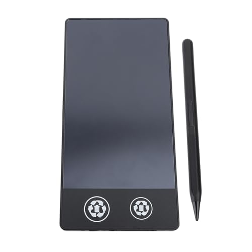 Wisoqu 6.5 Inch LCD Writing Tablet, Portable Electronic Graffiti Drawing Pad for Kids, Erasable Reusable Digital Doodle Board, Thin Line Handwriting Memo List, Games Learning Toy (Black)
