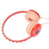 Wisoqu Kids Wired Headphones with Adjustable Headband, 3.5mm Jack Stereo Over Ear Headset for Dinosaur Lovers, HD Sound Compatible with iOS Tablets Computers, for 3+ (Red)
