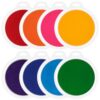 WISYOK 7 Inch Washable Ink Pads, 8 Rainbow Colors, Large