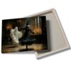Witch and Ghost Dancing Poster: Halloween Vintage Candlelight Art Print