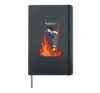 Witch Burning in Flames Unbothered Girl Smoking Fun Hardcover Journal, Black