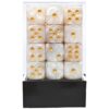 Wiywef 12mm Polyhedral Dice, 36pcs Square Acrylic 6 Sided Pearl Pattern Dice with Plastic Box Perfect for Board Games, Table Game & Classroom Teaching