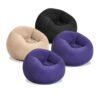 WLIVE 4 Pcs Inflatable Bean Bag Chair, Purple*2, Black*1, Beige*1