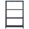 WNVBXRM Plastic Storage Shelf 35.4x15.7x54.3 Inches Black 485 lb