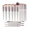 WODHAZNC 18 Makeup Brush Set Wooden Handle Blush Soft Beauty Hair Tools
